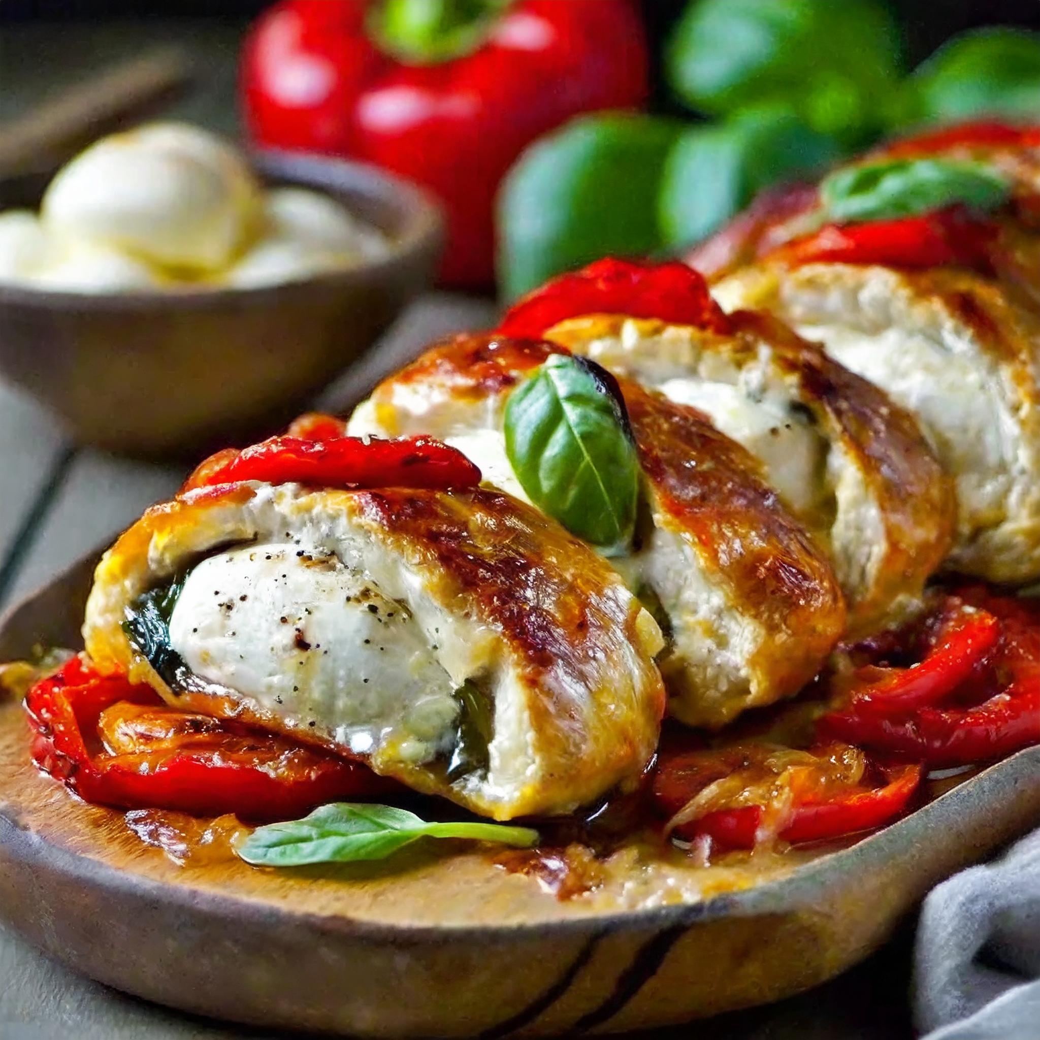 Roasted Red Pepper, Spinach, and Mozzarella Stuffed Chicken ...